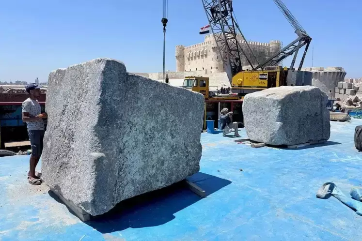 Hallazgo histórico: rescatan piezas del Faro de Alejandría.