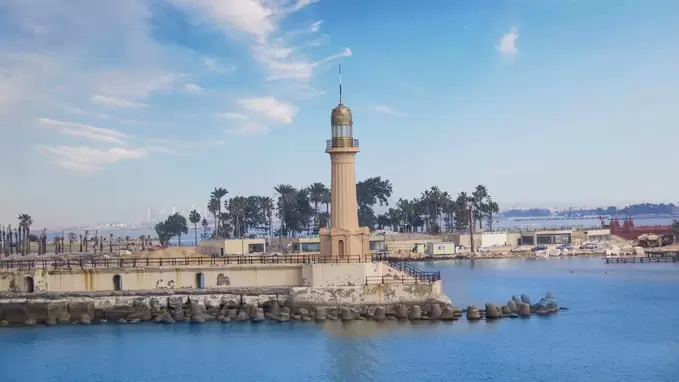 Representación del Faro de Alejandría.