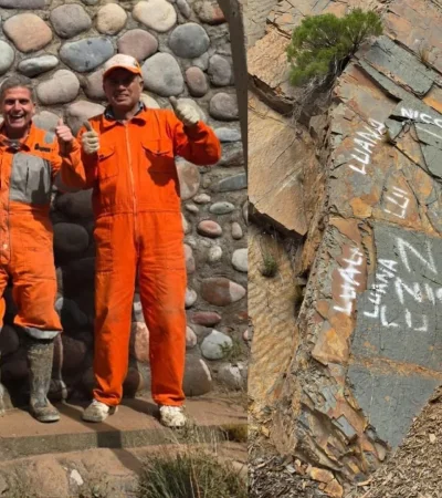 Restauración en altura: Integrantes de ProMontaña utilizan equipos de hidroarenado para remover aerosoles en la precordillera.
