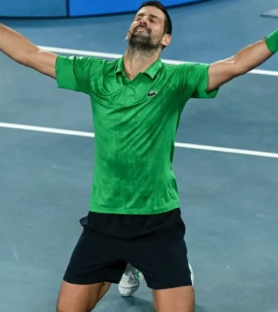 Novak Djokovic en el Abierto de Australia 2026.