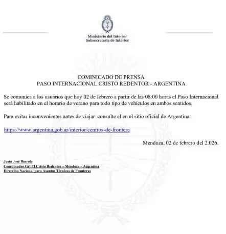 Comunicado oficial