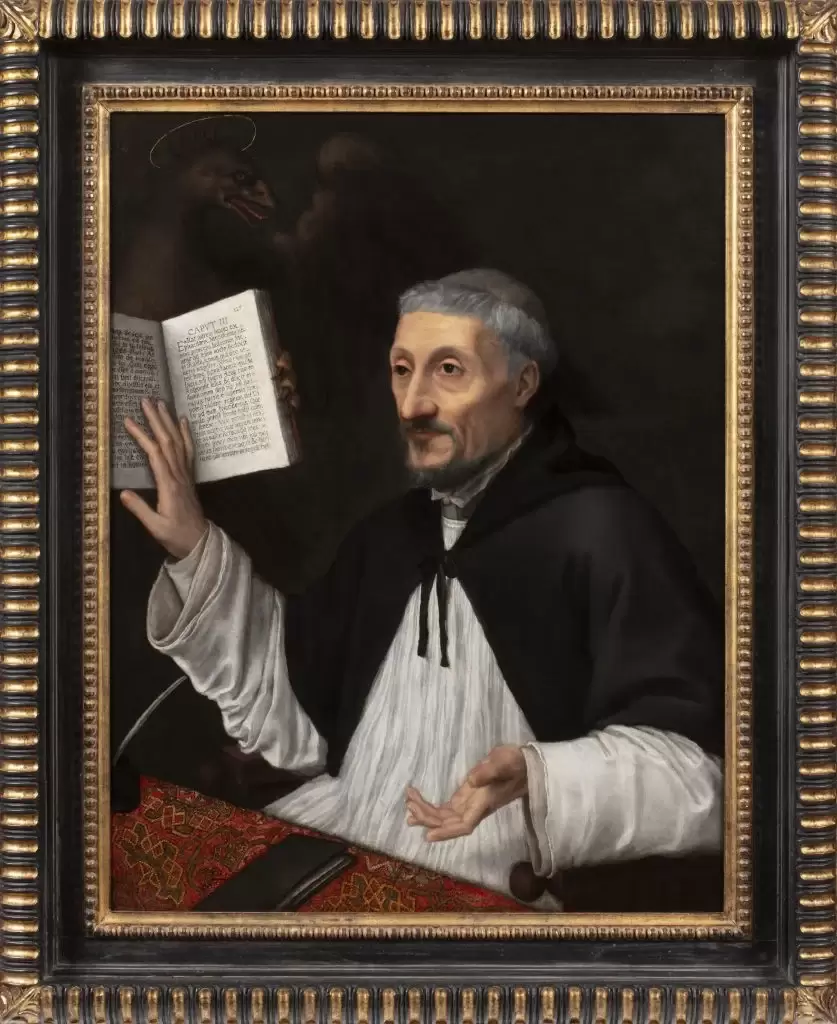 Sofonisba Anguissola, Retrato de una canóniga regular . Firmado y fechado en 1552.