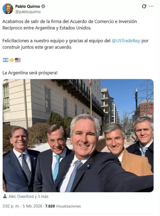 Posteo en x del canciller