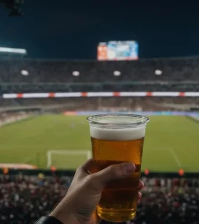 Cerveza en el Monumental.