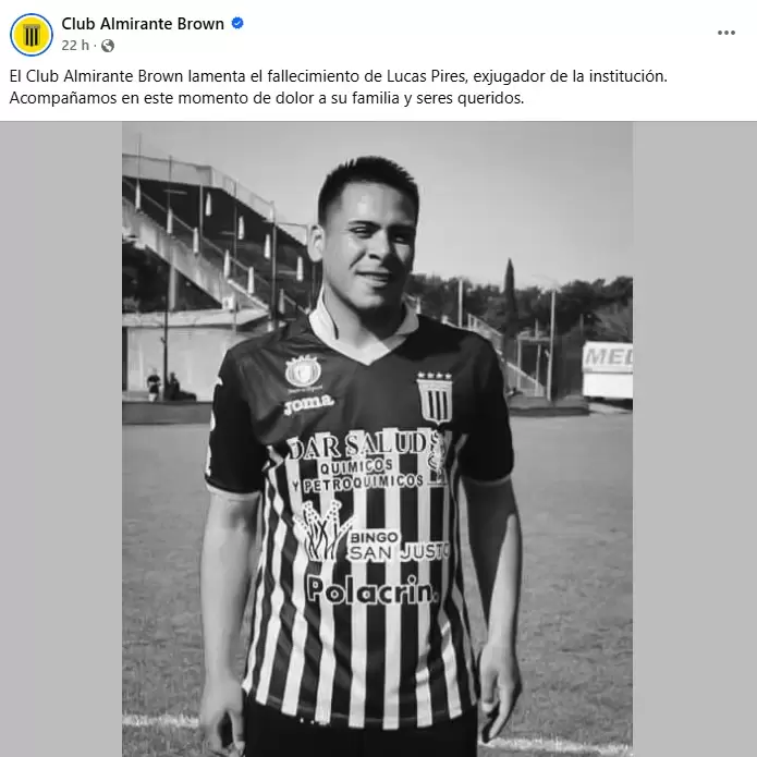 Almirante Brown lo despidió en sus redes