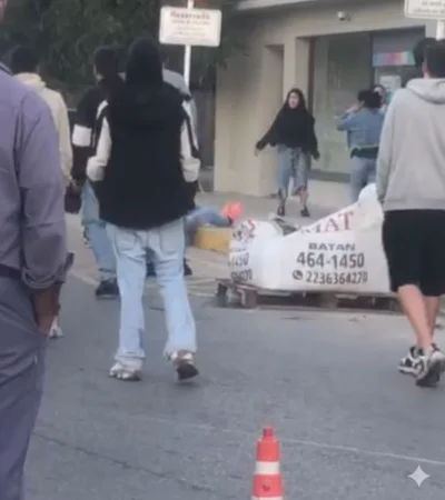 La víctima estaba tirada entre la vereda y el asfalto cuando le patearon la cabeza