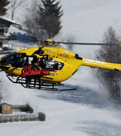 La esquiadora fue trasladada de urgencia al hospital
