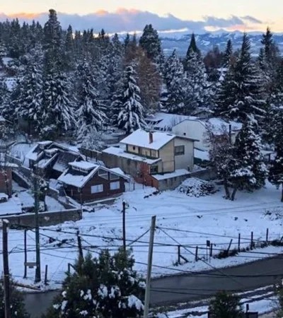 Una impensada nevada en Bariloche