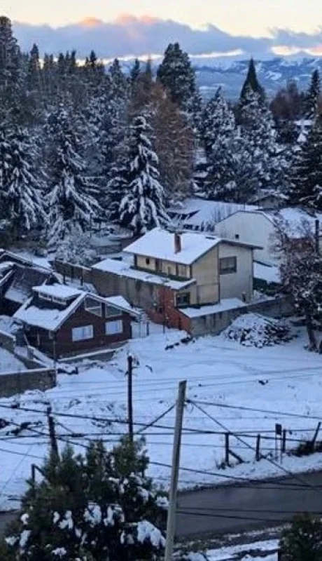 Una impensada nevada en Bariloche