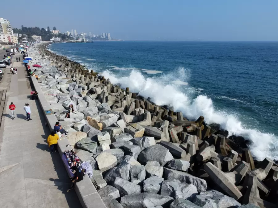Alerta por marejadasen Chile.