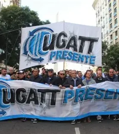 Gremios del transporte en una marcha