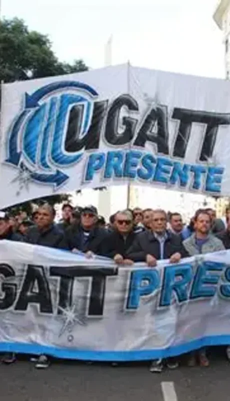 Gremios del transporte en una marcha