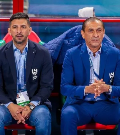 Emiliano Díaz junto a Ramón Díaz