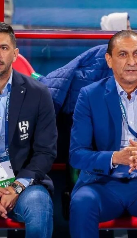 Emiliano Díaz junto a Ramón Díaz