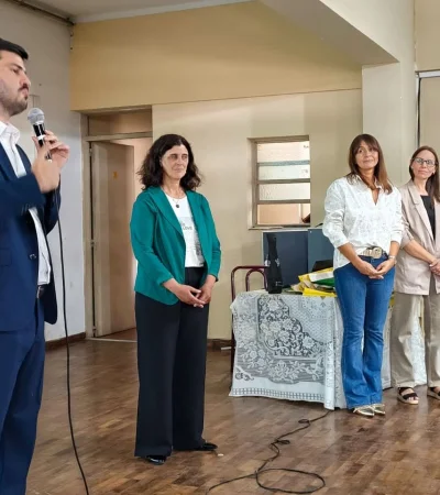 Manuel Bianchi, director nacional de Nivel Secundario, durante el lanzamiento de la Red de Secundarias Innovadoras en el Instituto San Pedro Nolasco.