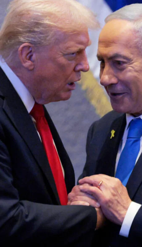 Donald Trump junto a Benjamín Netanyahu