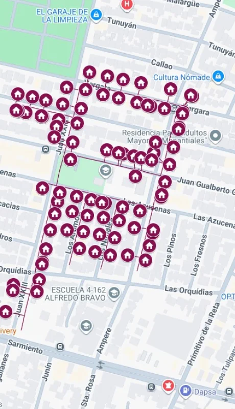 Zona de mantenimiento de líneas eléctricas.
