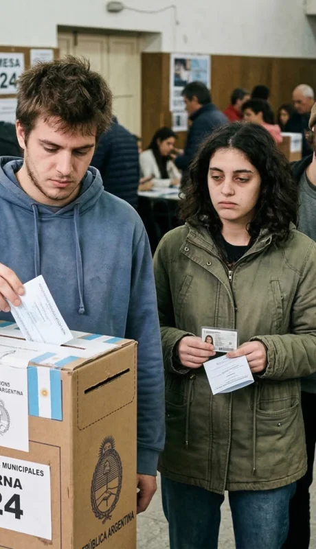 Jóvenes votando